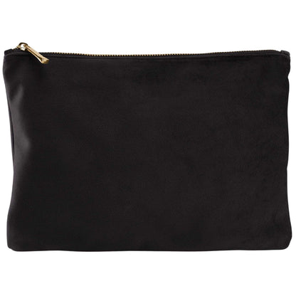 Black Onyx - Front - Bagbase Plain Velvet Pouch