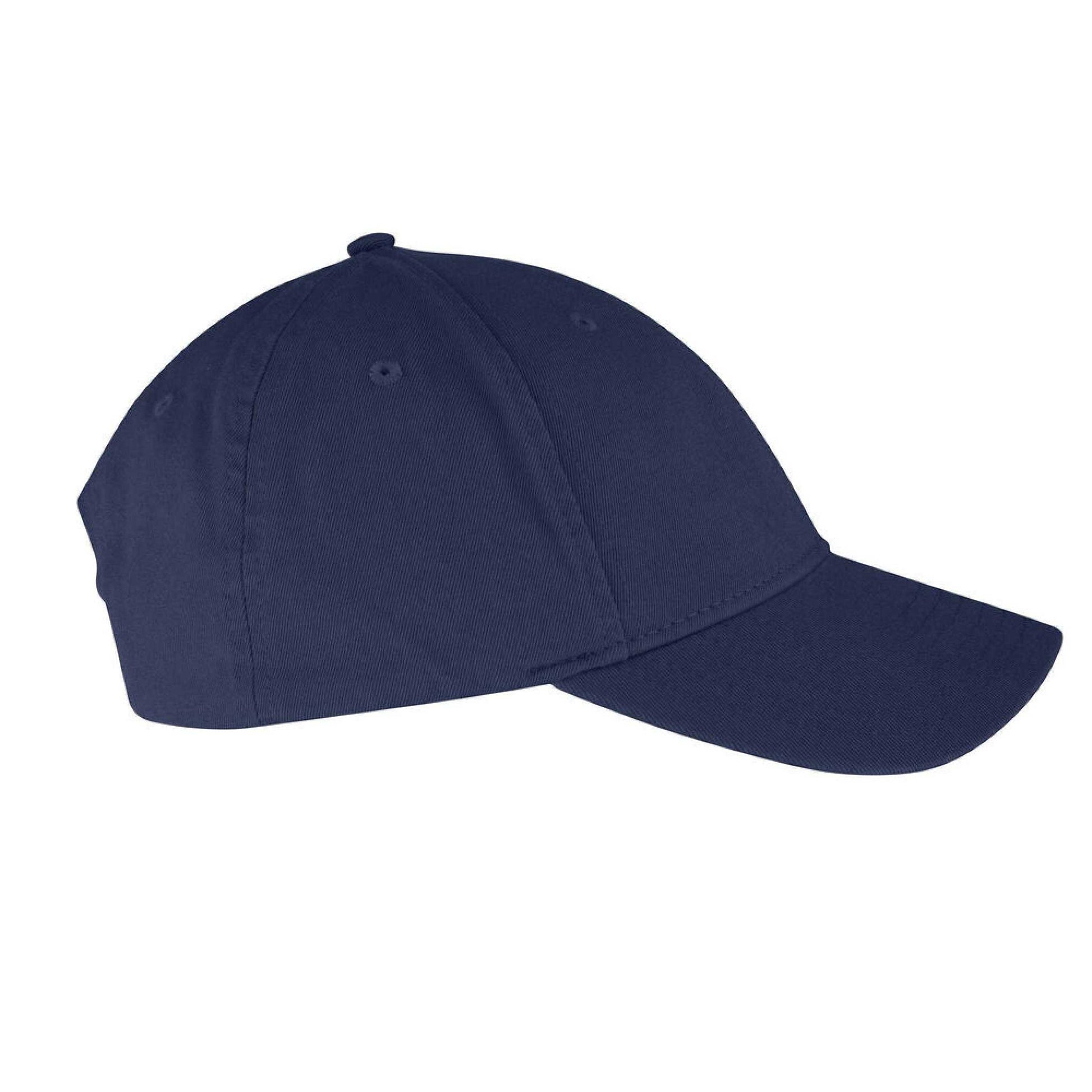Navy - Side - James Harvest L.A Brushed Cotton Baseball Cap