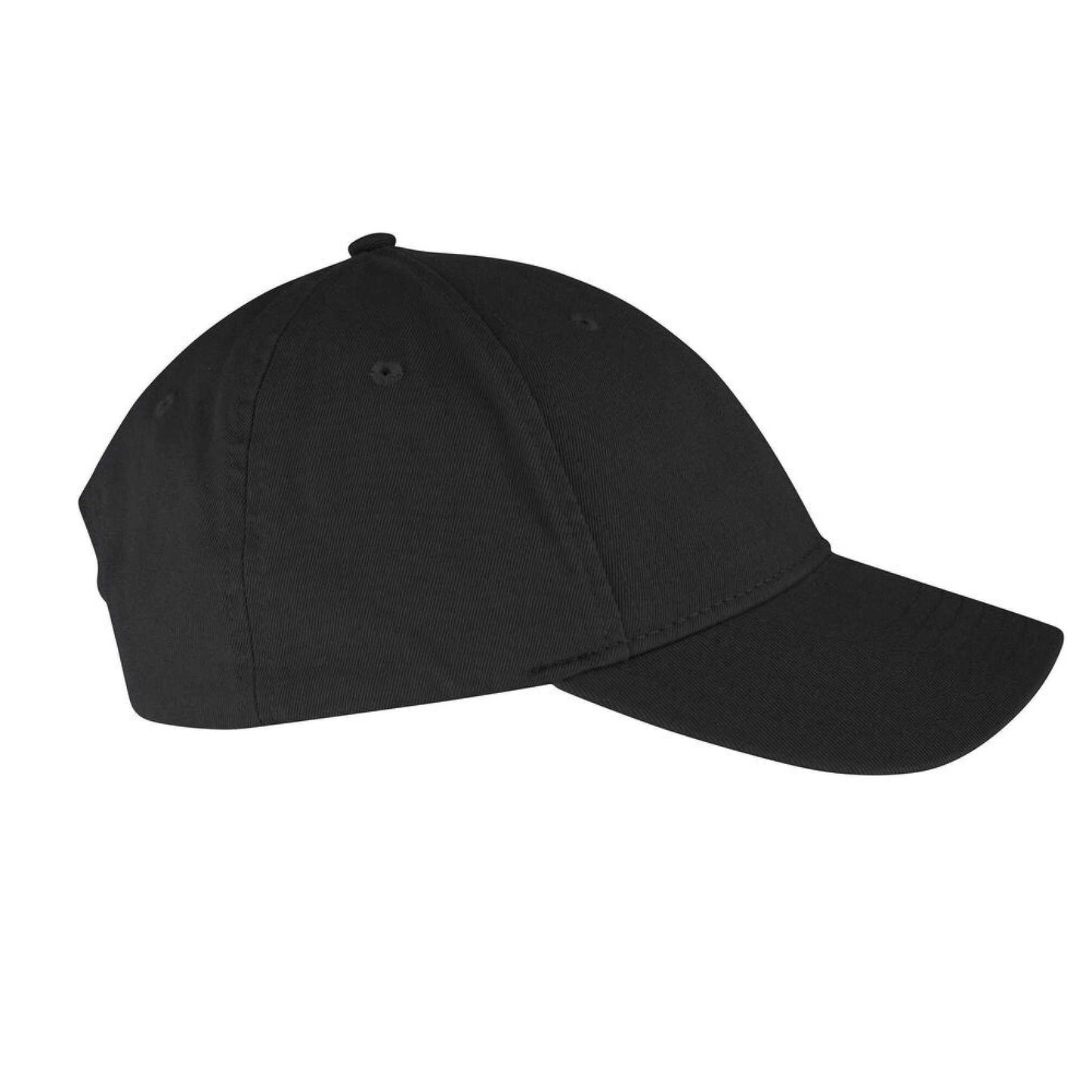 Black - Side - James Harvest L.A Brushed Cotton Baseball Cap