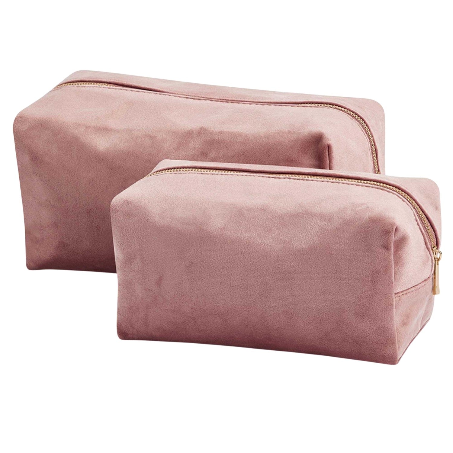 Rose Quartz - Side - Bagbase Velvet Toiletry Bag
