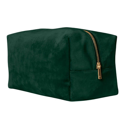 Dark Emerald - Front - Bagbase Velvet Toiletry Bag