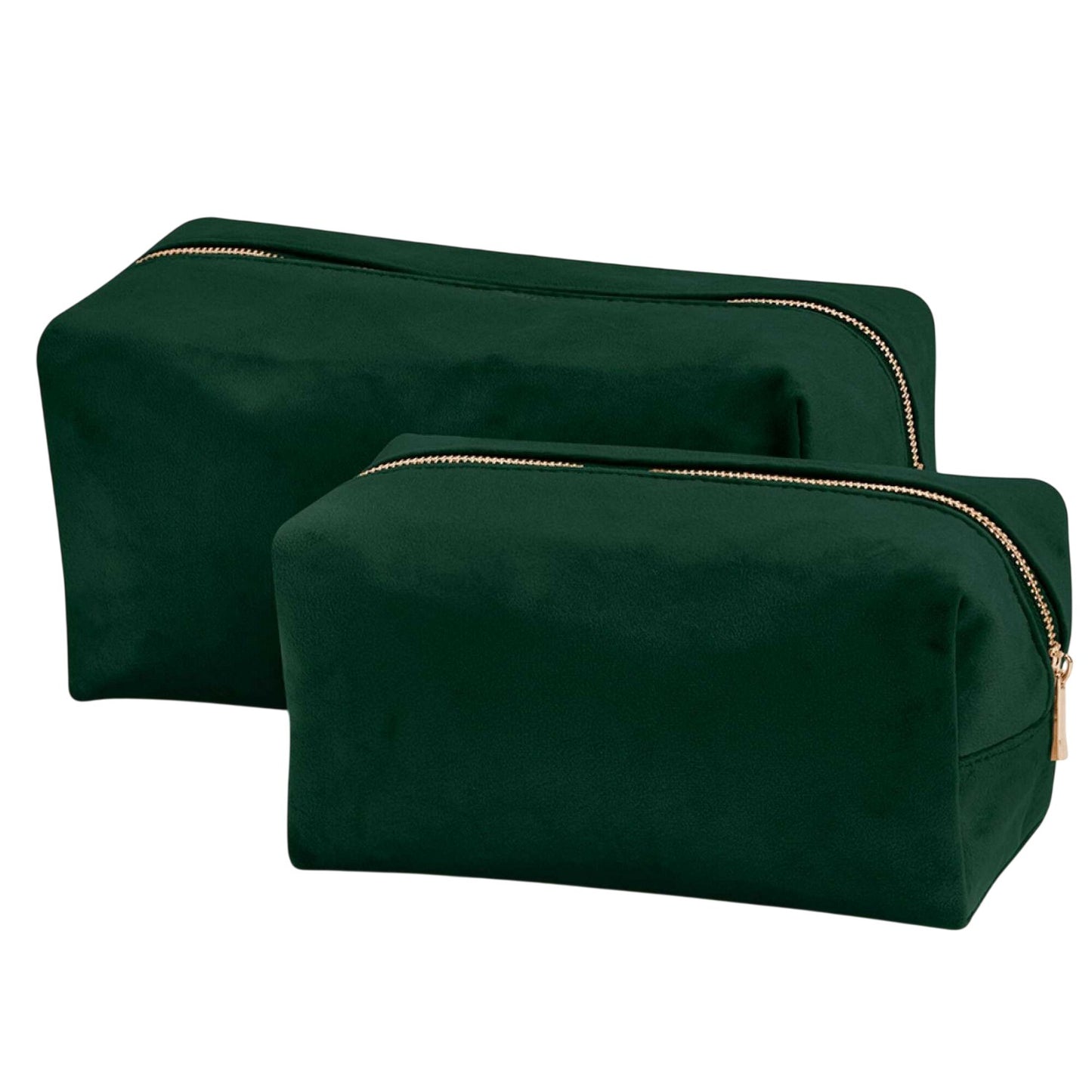Dark Emerald - Side - Bagbase Velvet Toiletry Bag