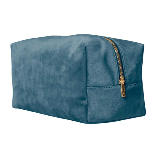Blue Topaz - Front - Bagbase Velvet Toiletry Bag