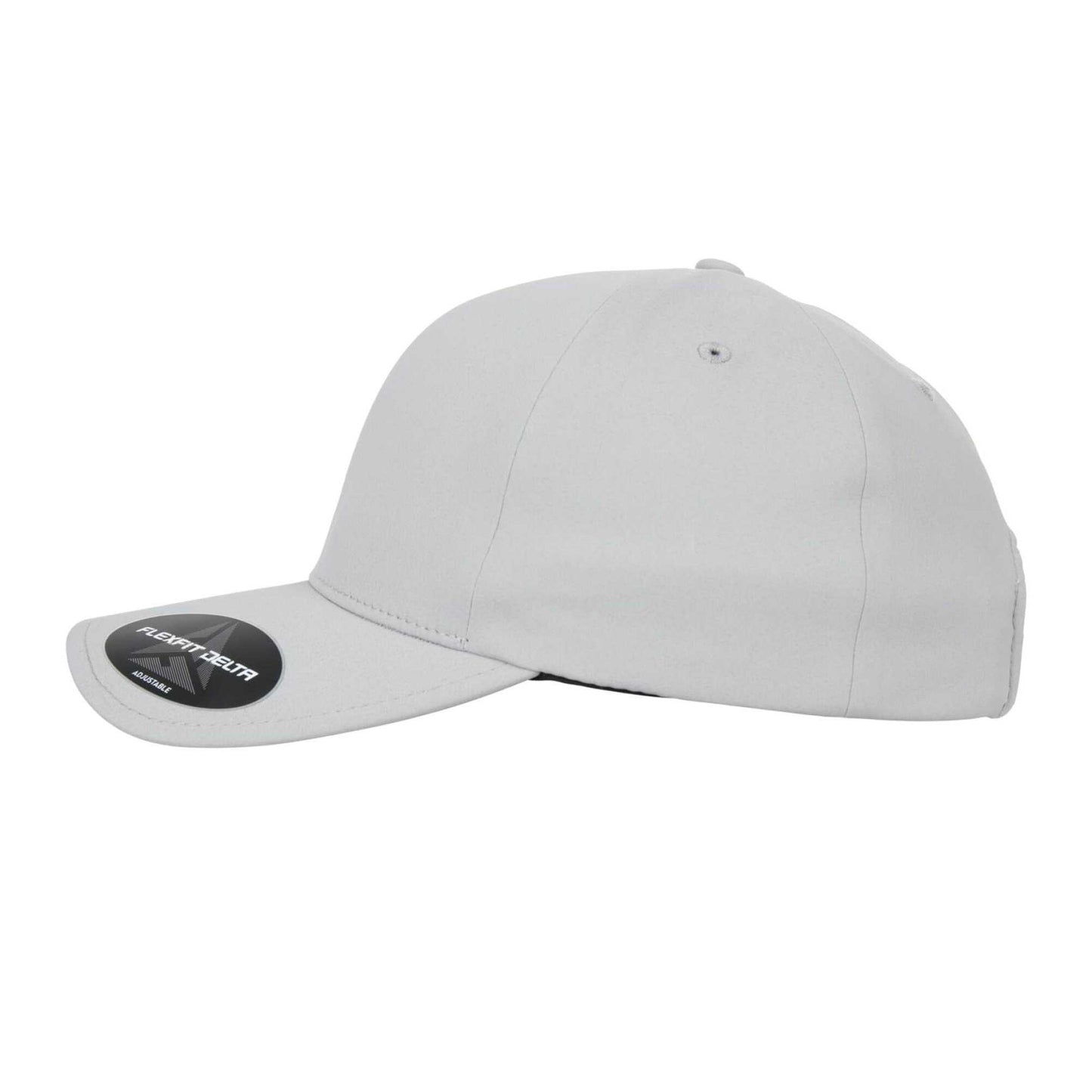 Silver - Side - Flexfit Delta Adjustable Cap