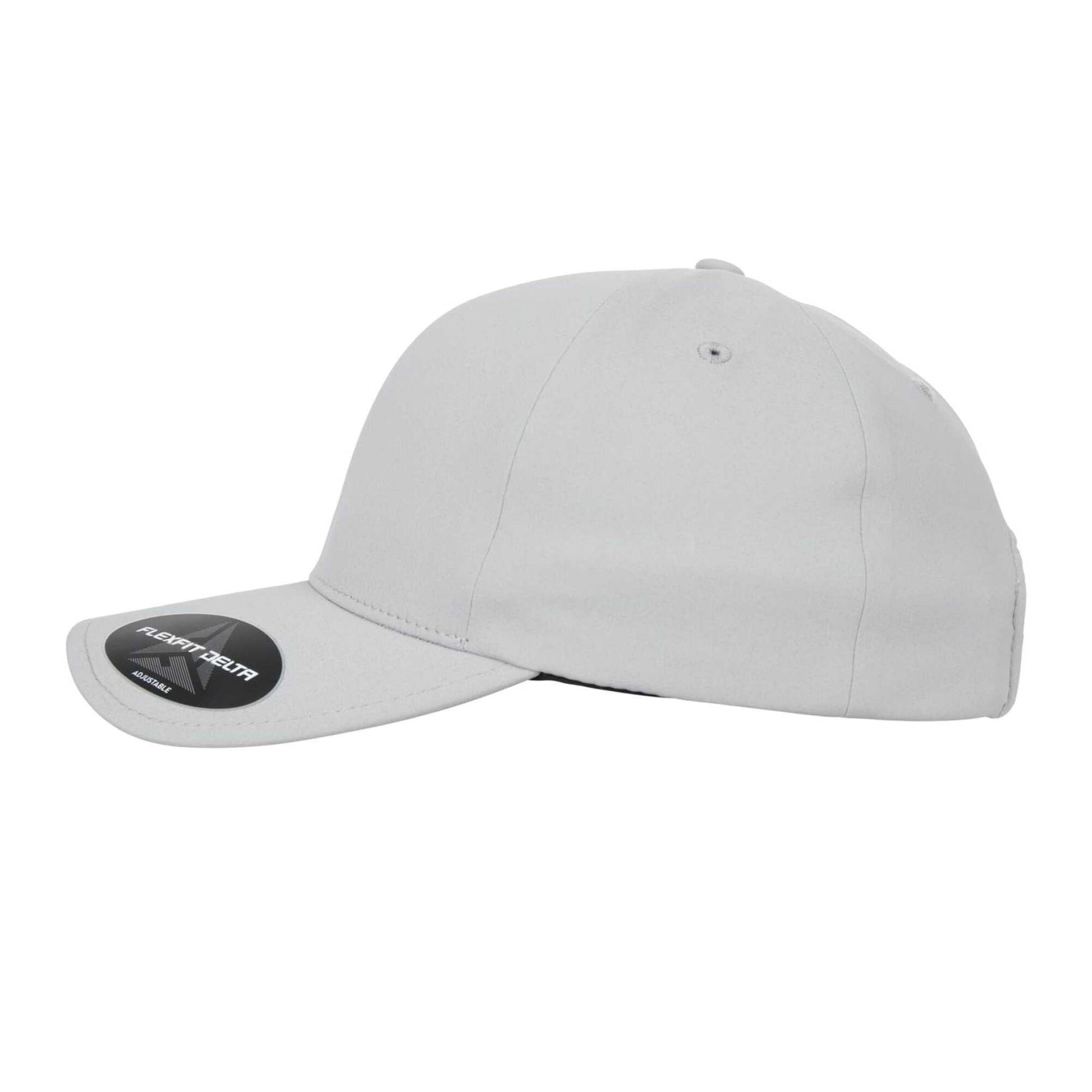 Silver - Side - Flexfit Delta Adjustable Cap
