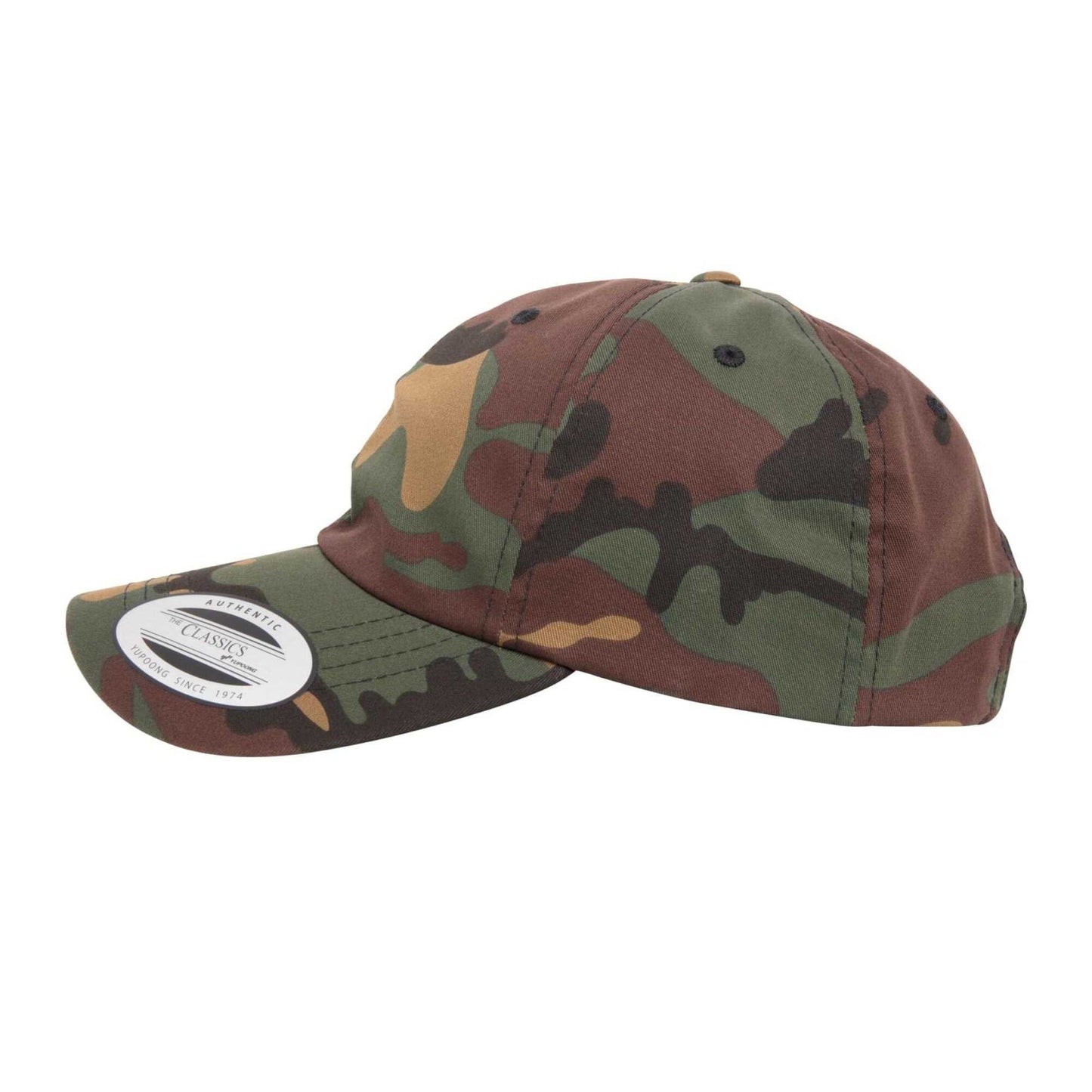 Green Camo - Side - Flexfit Cotton Twill Low Profile Cap
