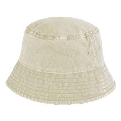 Vintage Stone - Front - Beechfield Unisex Adult Vintage Bucket Hat