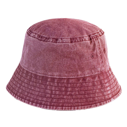 Vintage Red - Front - Beechfield Unisex Adult Vintage Bucket Hat