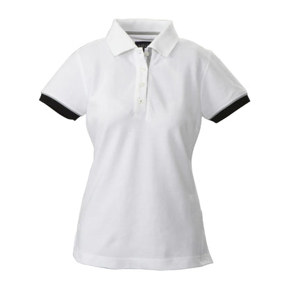 White - Front - James Harvest Womens-Ladies Antreville Polo Shirt
