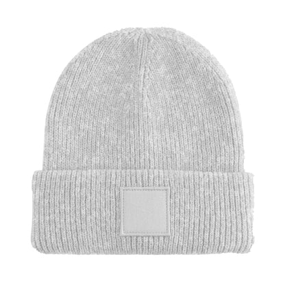 Cloudy Grey - Back - Beechfield Childrens-Kids Tonal Patch Cuffed Beanie