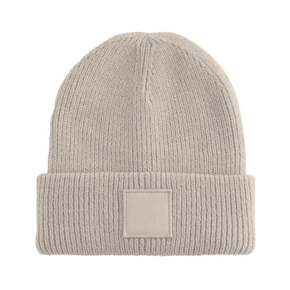 Natural Stone - Back - Beechfield Childrens-Kids Tonal Patch Cuffed Beanie