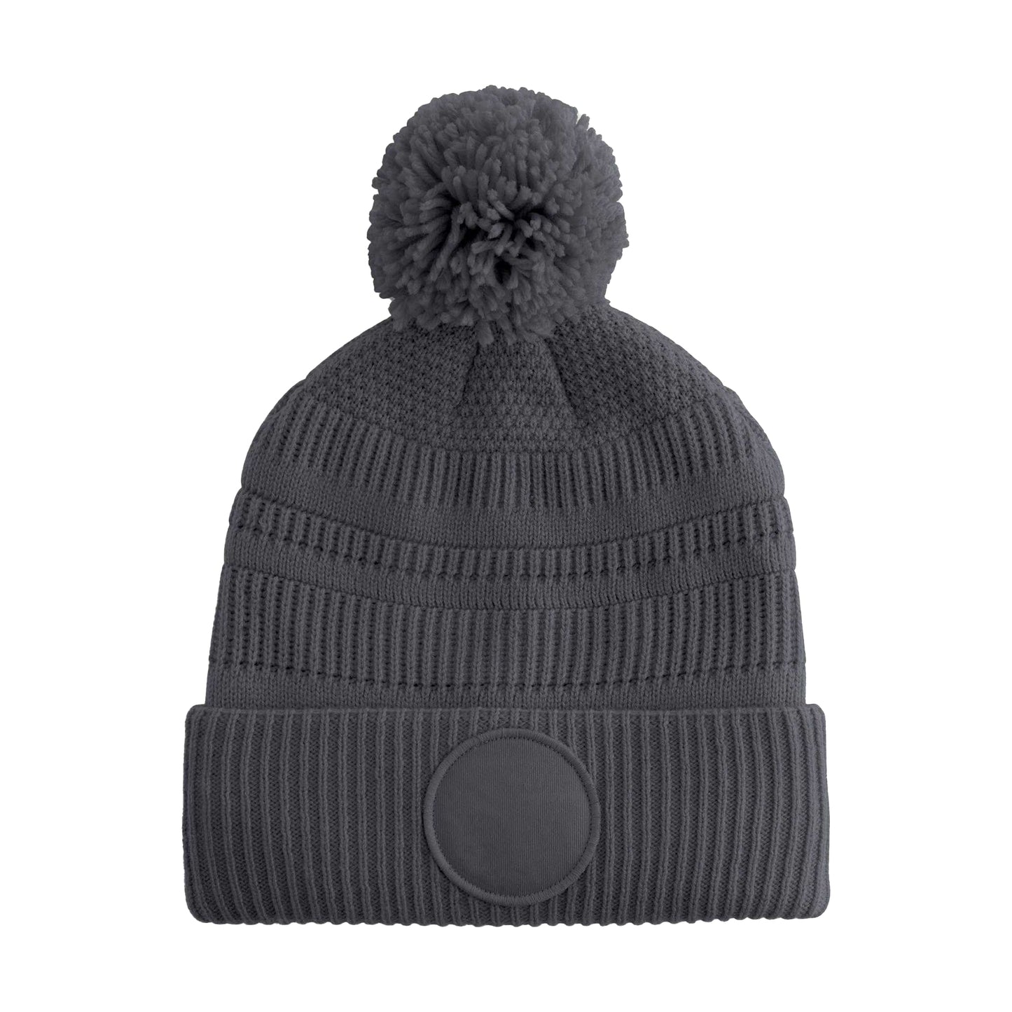 Graphite - Back - Beechfield Unisex Adult Fan Patch Beanie