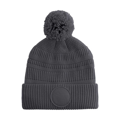 Graphite - Back - Beechfield Unisex Adult Fan Patch Beanie