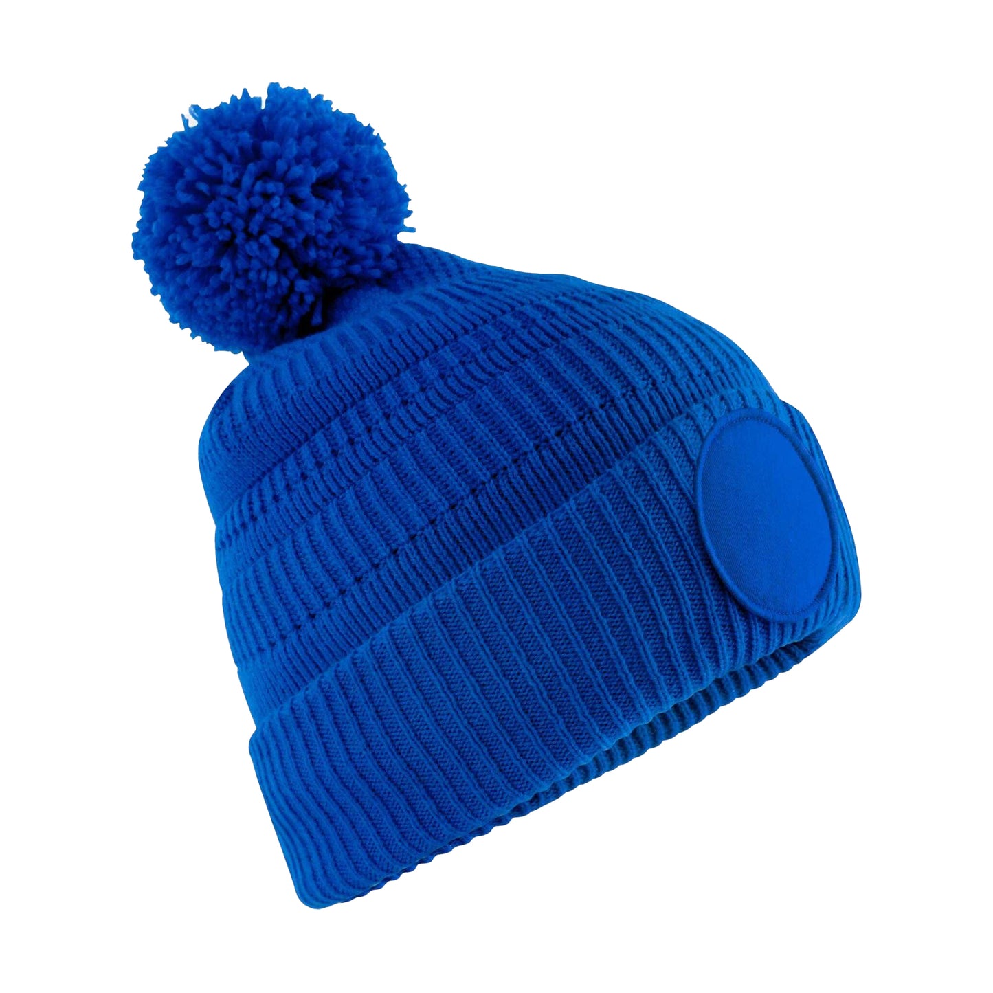 Bright Royal - Front - Beechfield Unisex Adult Fan Patch Beanie