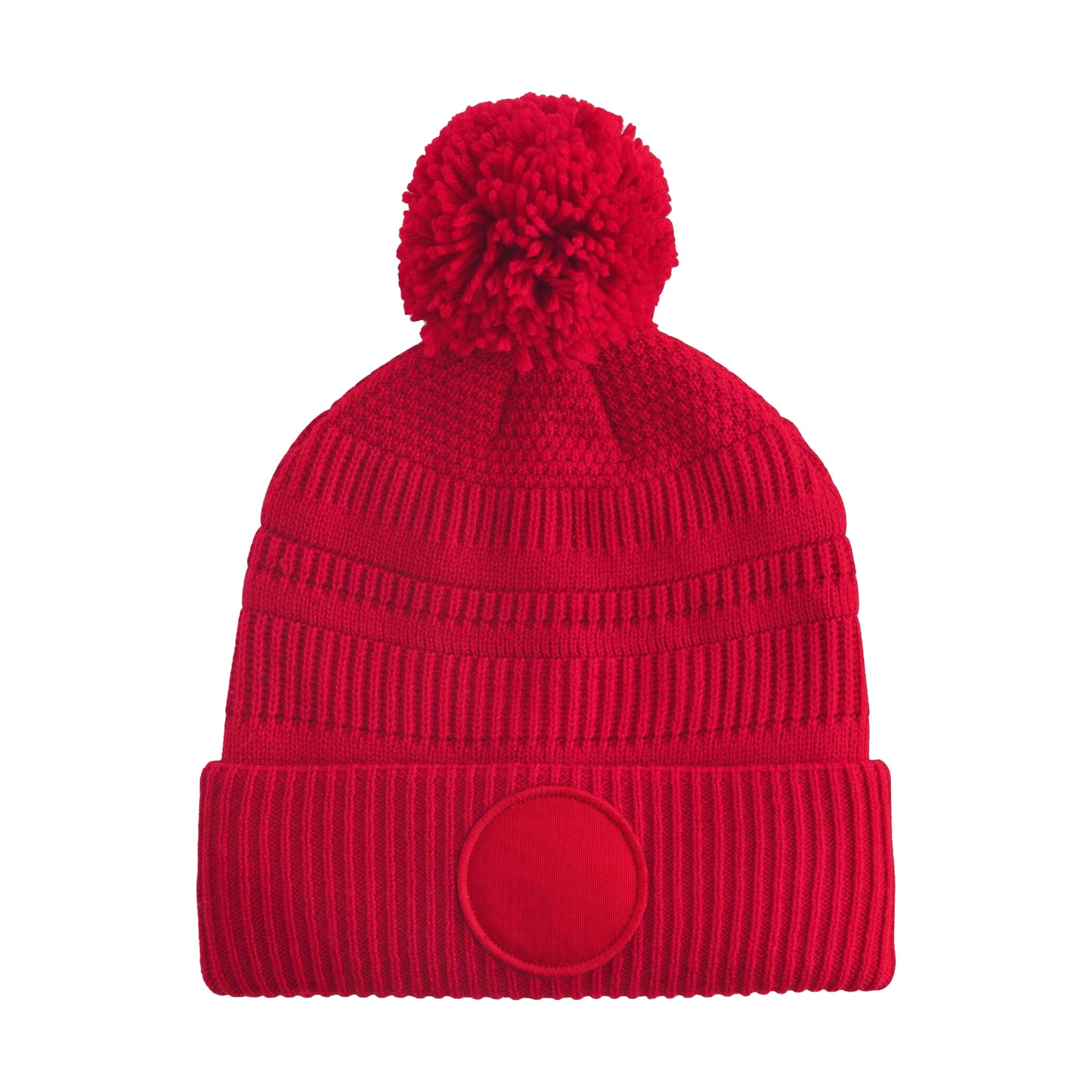 Classic Red - Back - Beechfield Unisex Adult Fan Patch Beanie