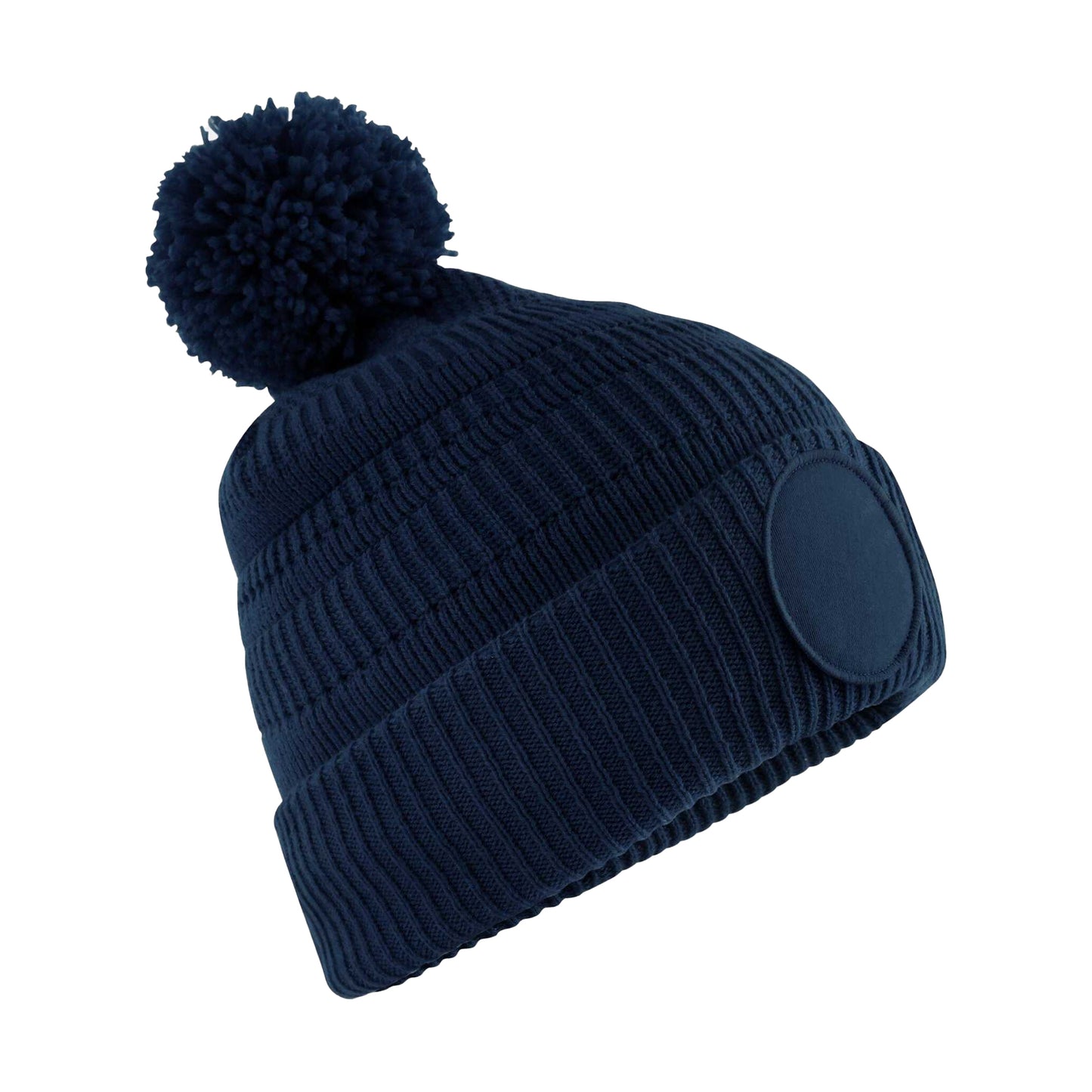 French Navy - Front - Beechfield Unisex Adult Fan Patch Beanie