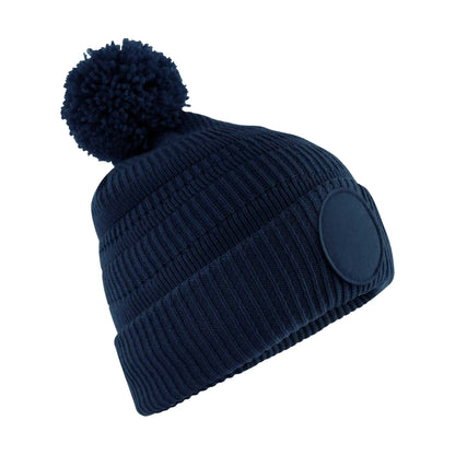 French Navy - Front - Beechfield Unisex Adult Fan Patch Beanie
