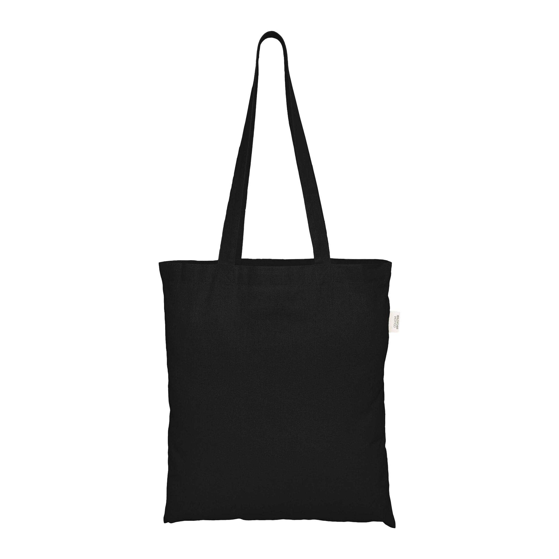 Black - Back - EcoTote Recycled Cotton Tote Bag