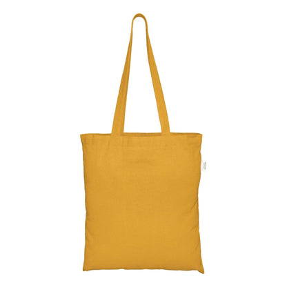 Yellow - Back - EcoTote Recycled Cotton Tote Bag