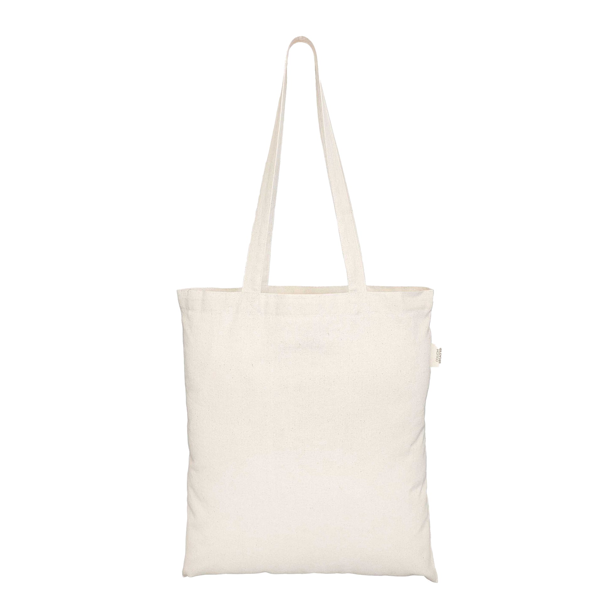Natural - Back - EcoTote Recycled Cotton Tote Bag