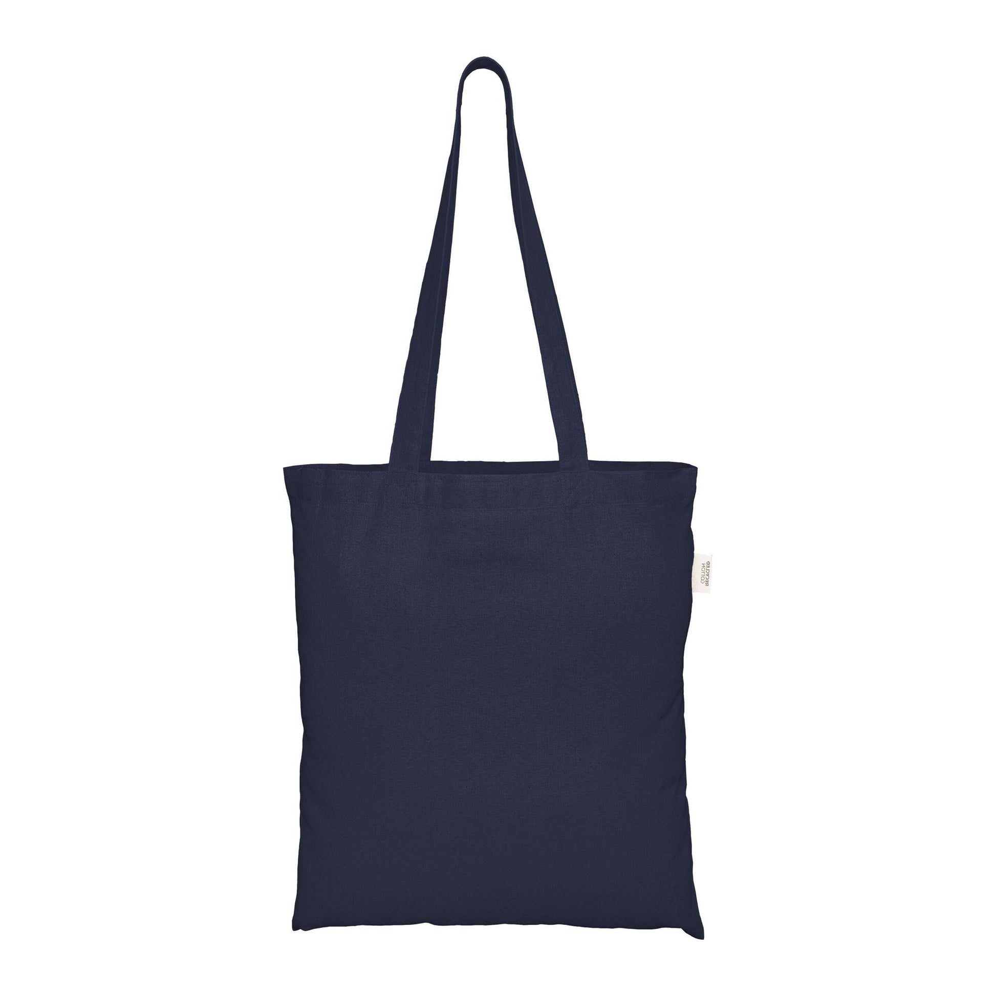 Navy - Back - EcoTote Recycled Cotton Tote Bag