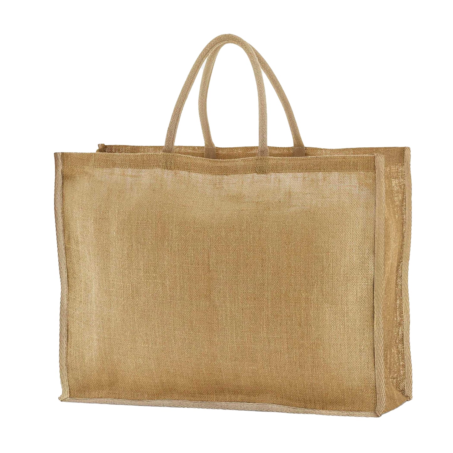 Natural - Back - Westford Mill Market Starched Jute Tote Bag