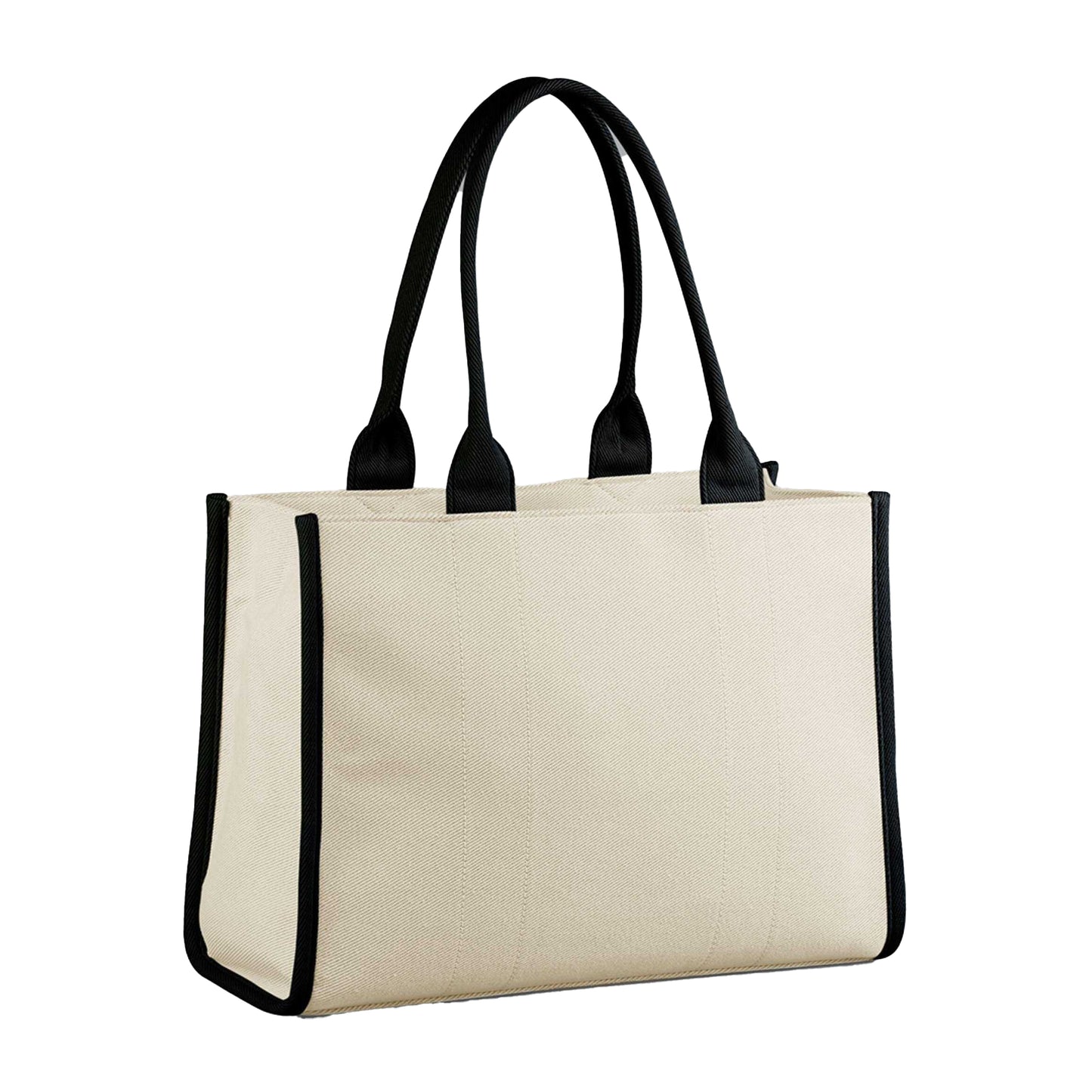 Natural-Black - Front - Quadra Puerto Tote Bag