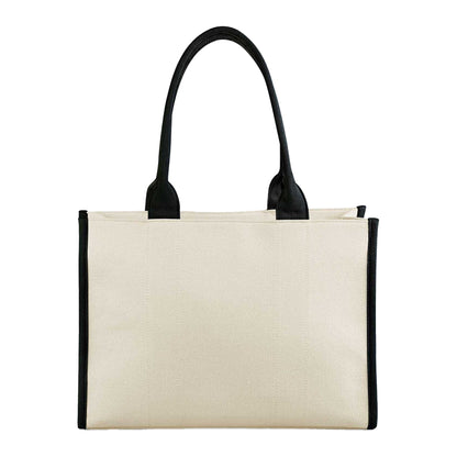 Natural-Black - Back - Quadra Puerto Tote Bag