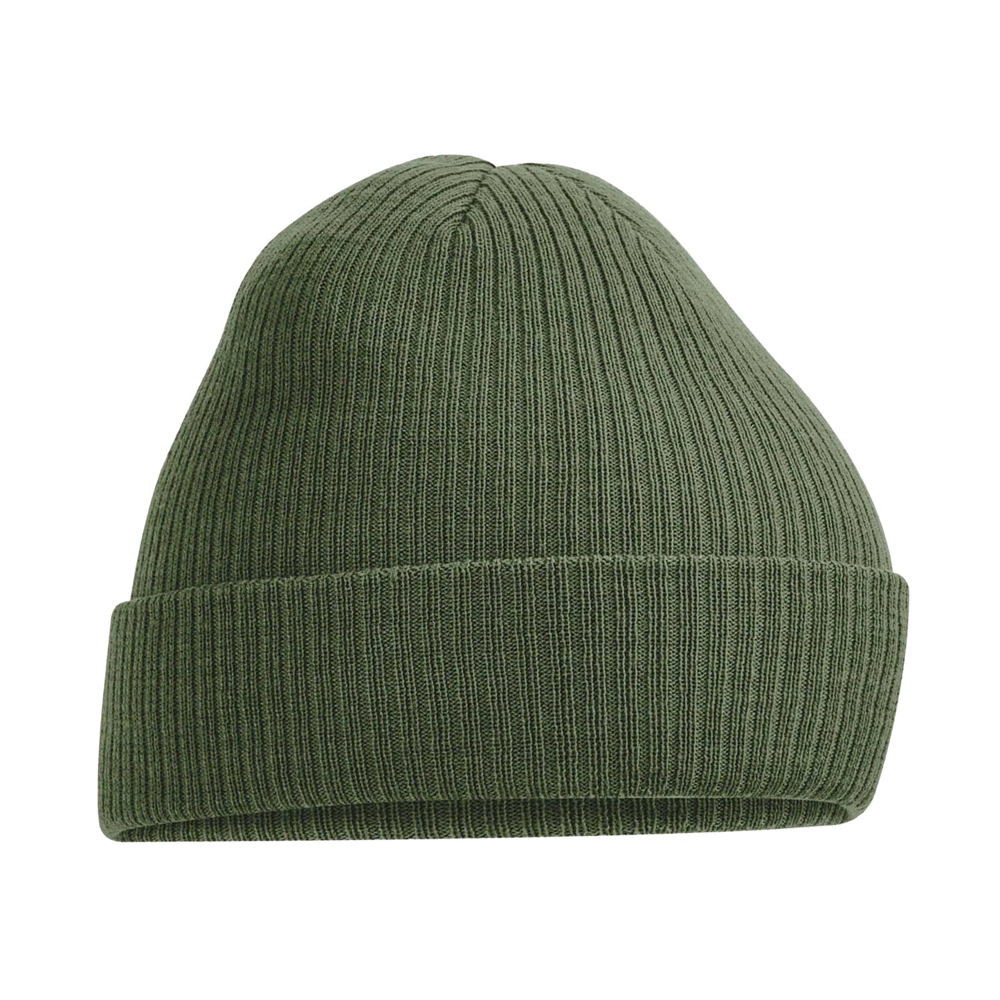 Olive Green - Back - Beechfield Unisex Adult Polylana Ribbed Beanie