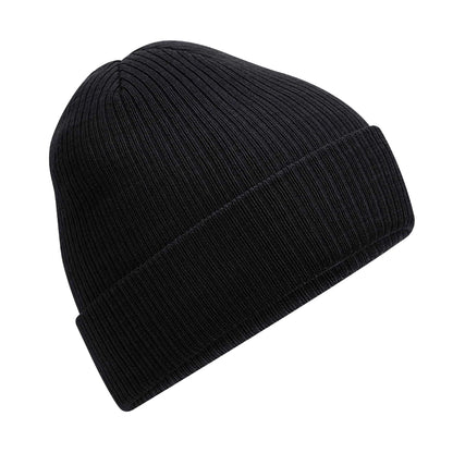 Black - Front - Beechfield Unisex Adult Polylana Ribbed Beanie