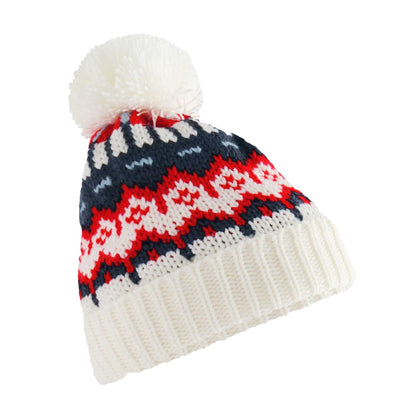White Out - Front - Beechfield Unisex Adult Retro Skiing Beanie