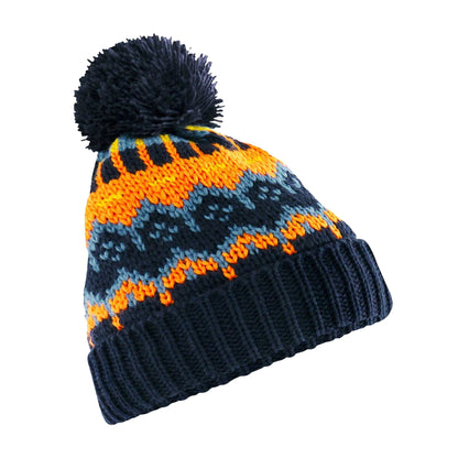 Blazing Blue - Front - Beechfield Unisex Adult Retro Skiing Beanie