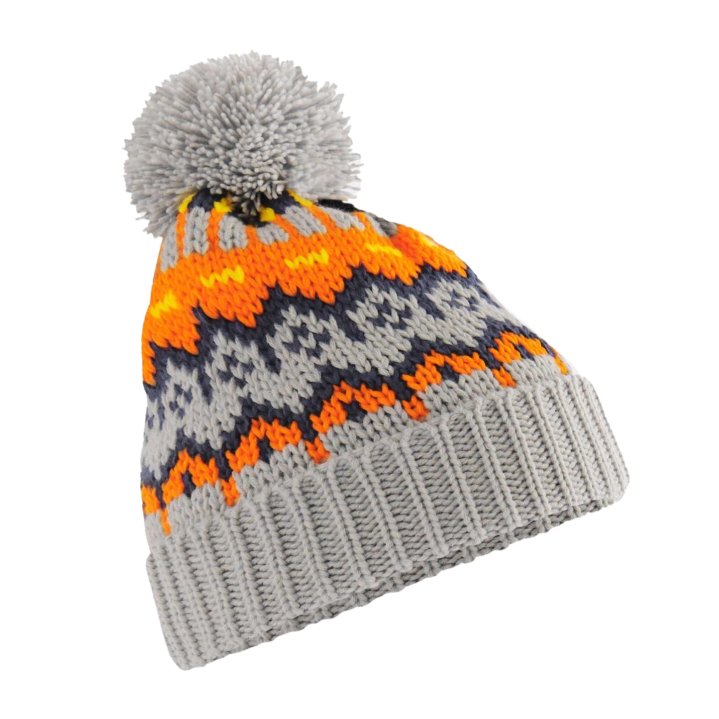 Glacier Grey - Front - Beechfield Unisex Adult Retro Skiing Beanie