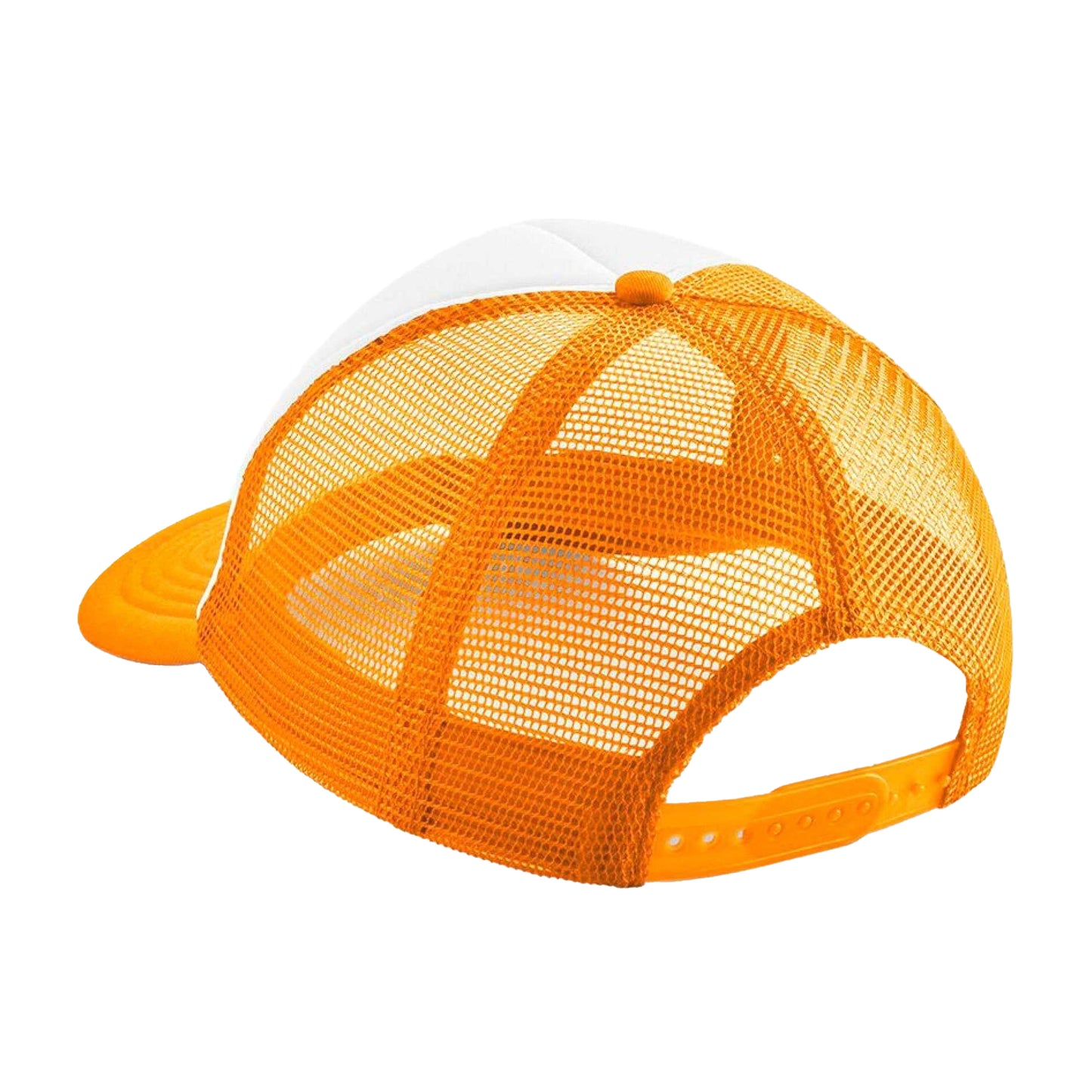 Orange-White - Back - Beechfield Childrens-Kids Vintage Snapback Trucker Cap