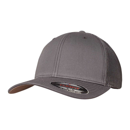 Dark Grey - Front - Flexfit Unisex Adult Mesh Trucker Cap
