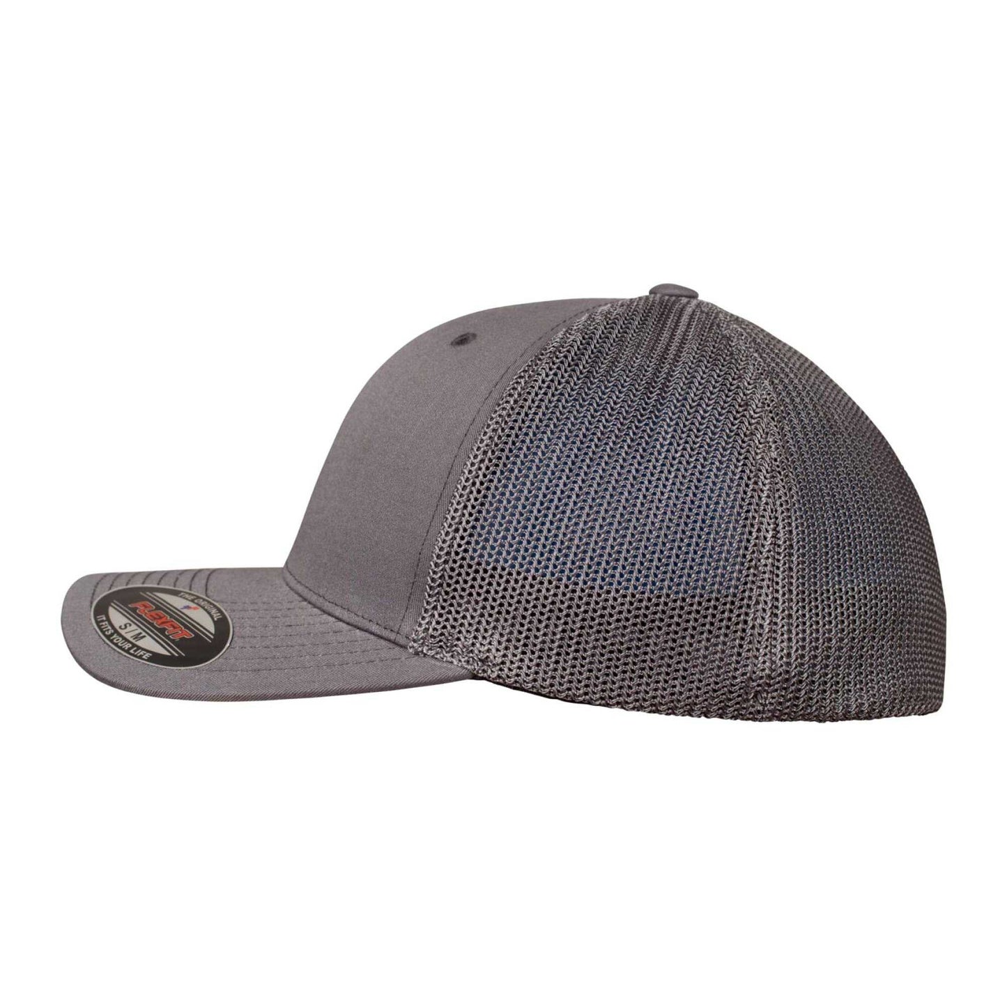 Dark Grey - Side - Flexfit Unisex Adult Mesh Trucker Cap