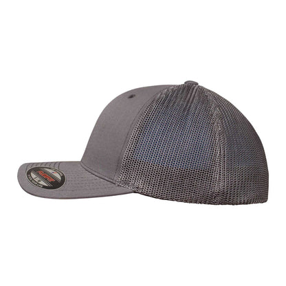 Dark Grey - Side - Flexfit Unisex Adult Mesh Trucker Cap