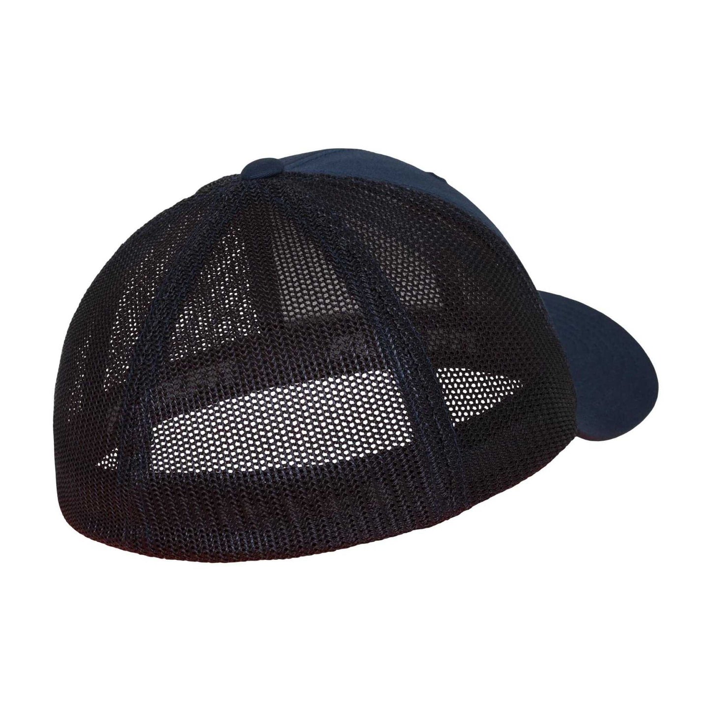 Navy - Back - Flexfit Unisex Adult Mesh Trucker Cap