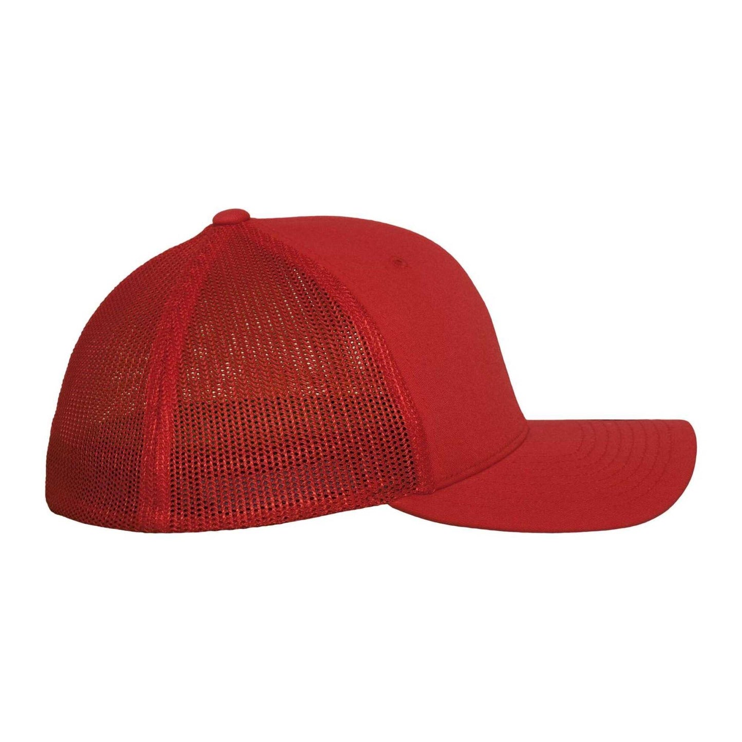 Red - Lifestyle - Flexfit Unisex Adult Mesh Trucker Cap