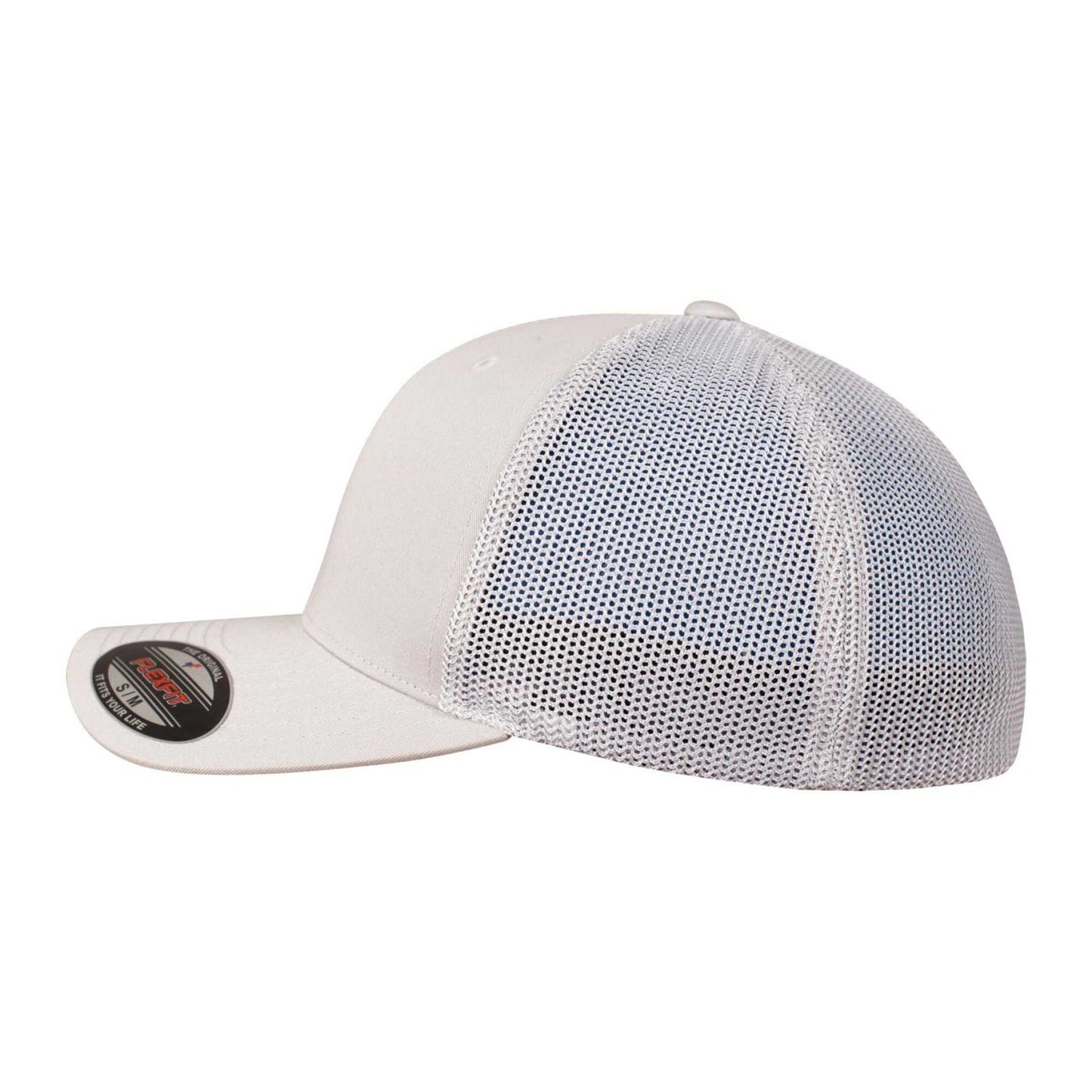 Silver - Side - Flexfit Unisex Adult Mesh Trucker Cap