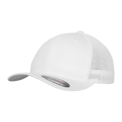 White - Front - Flexfit Unisex Adult Mesh Trucker Cap