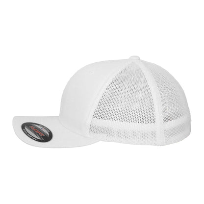 White - Side - Flexfit Unisex Adult Mesh Trucker Cap