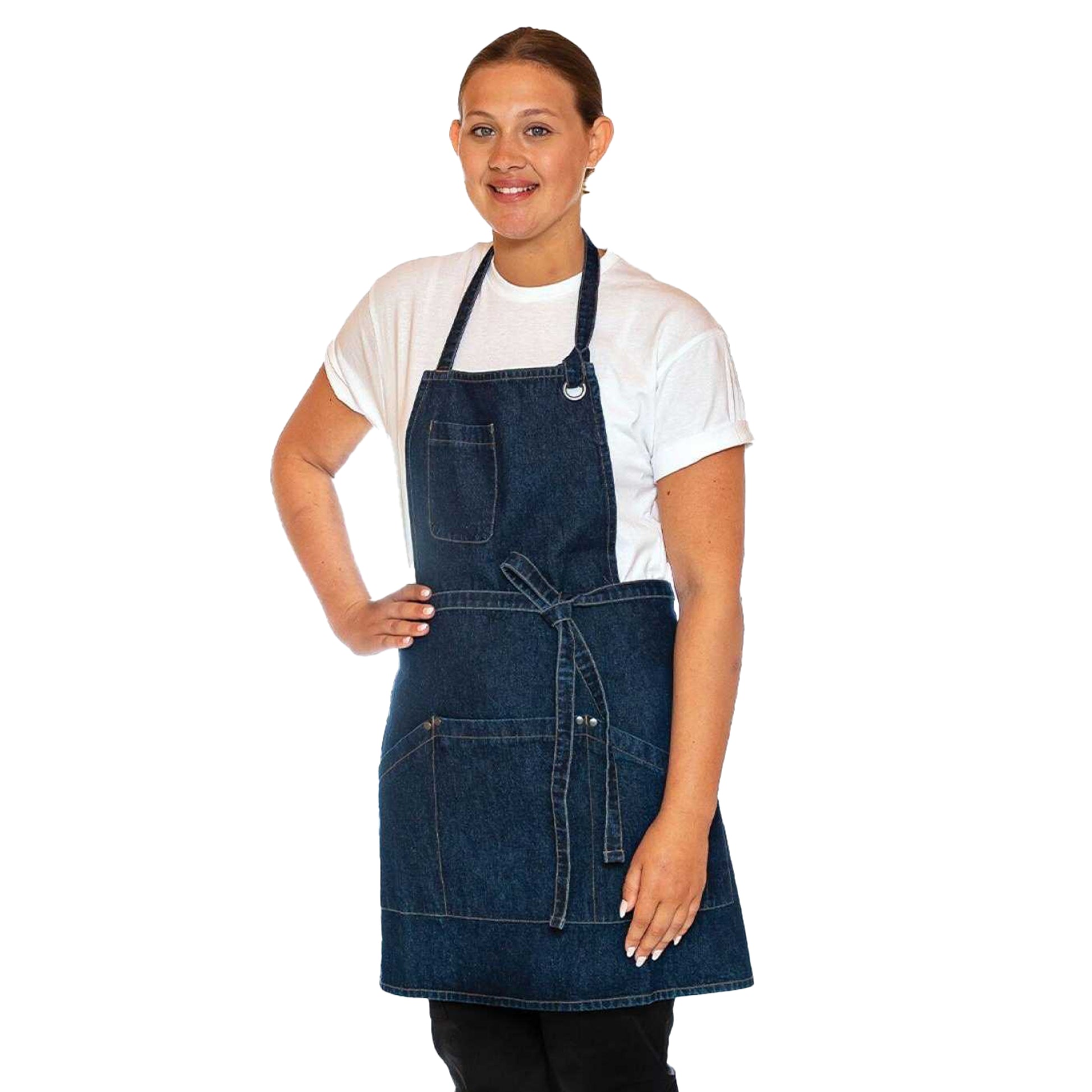 Washed Indigo - Back - Dennys Unisex Adult Le Chef Apron