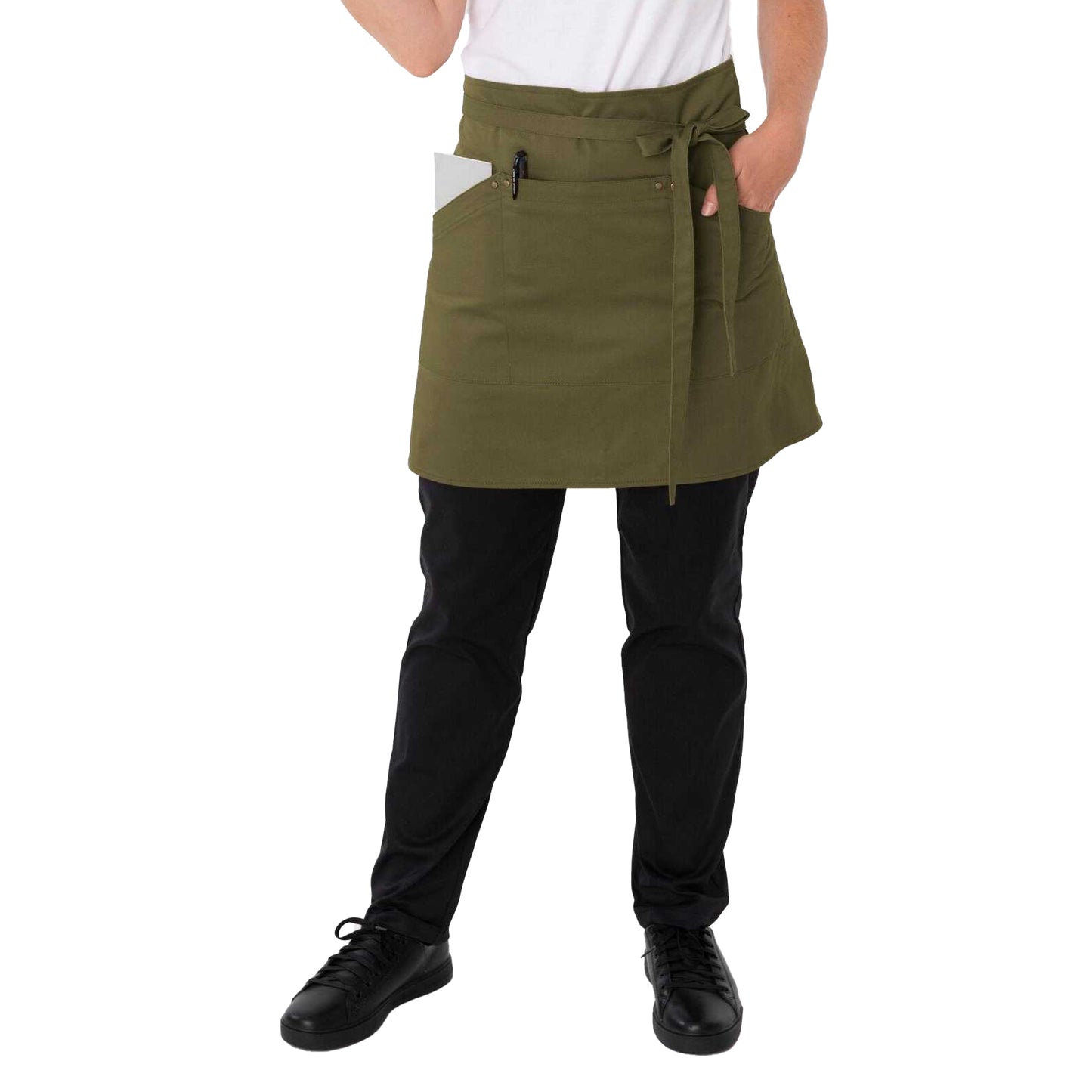 Olive - Front - Dennys Unisex Adult Le Chef Prep Waist Apron