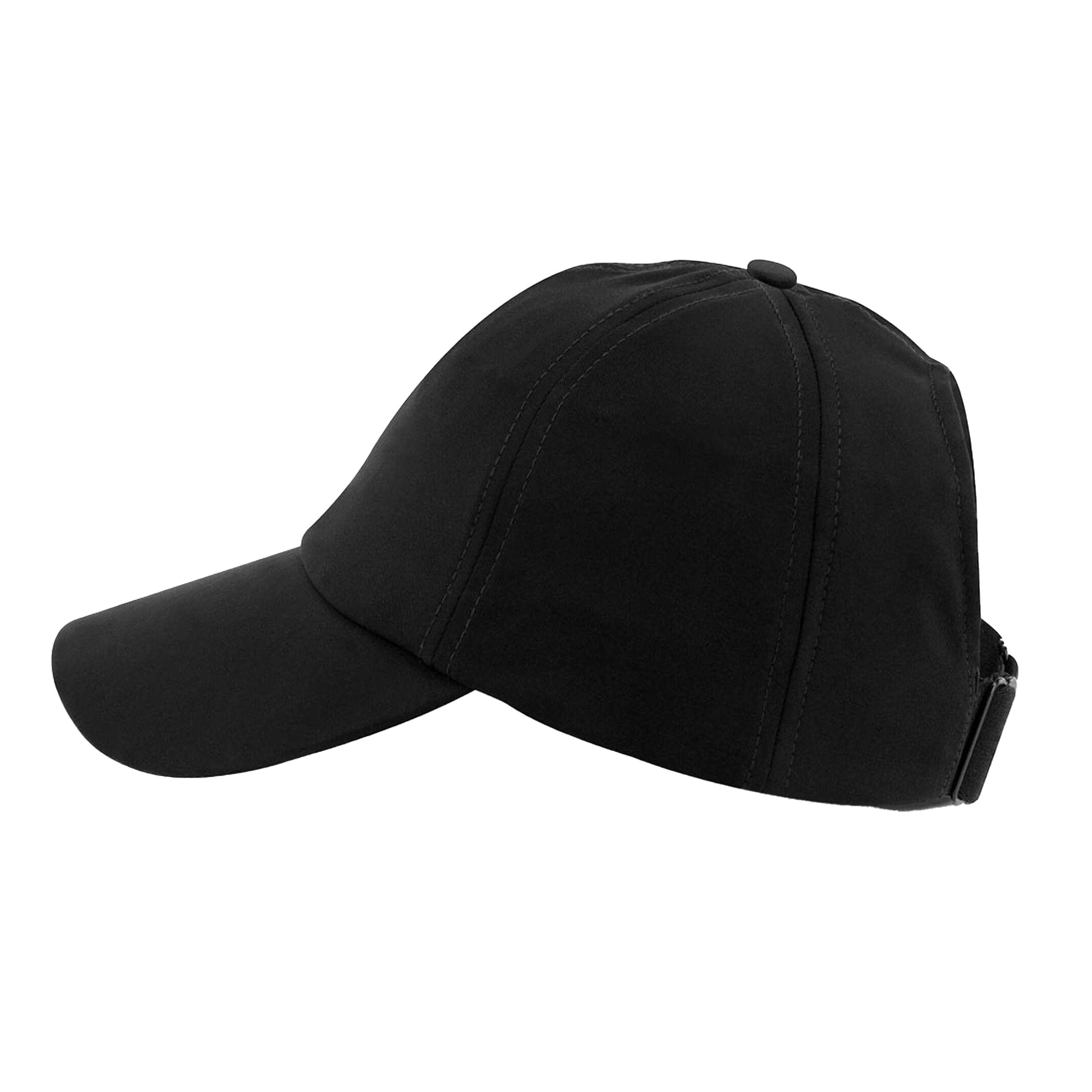 Black - Back - Beechfield Unisex Adult Performance Ponytail Baseball Cap