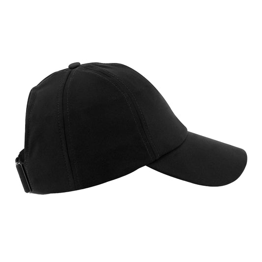 Black - Front - Beechfield Unisex Adult Performance Ponytail Baseball Cap