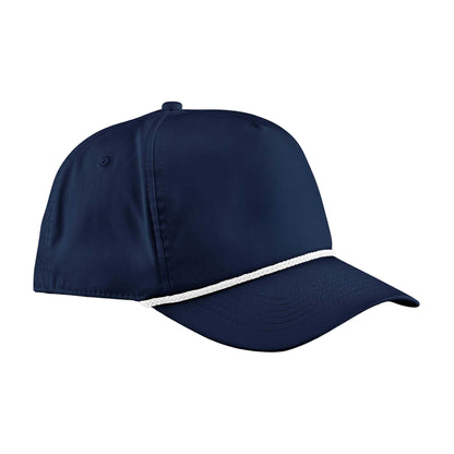 Navy-White - Front - Beechfield Unisex Adult Rope Detail Golf Cap