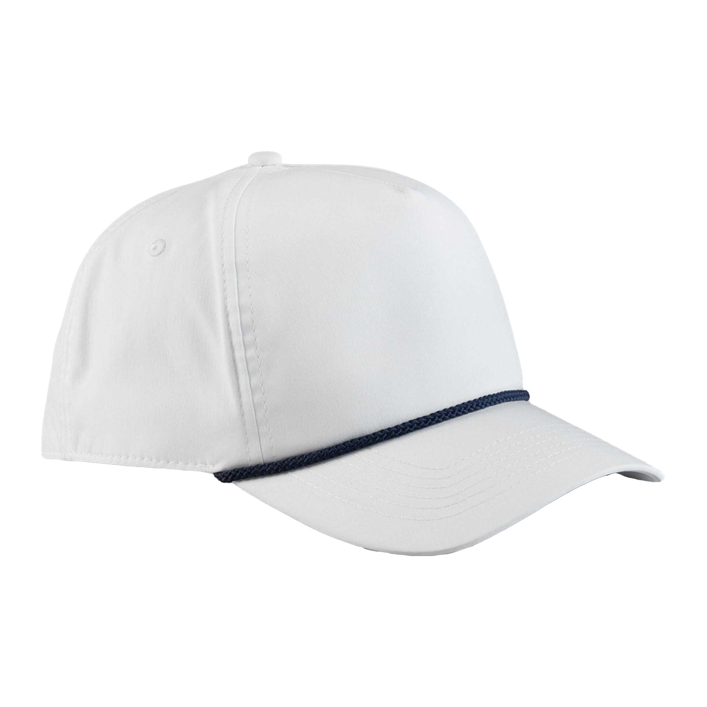 White-Navy - Front - Beechfield Unisex Adult Rope Detail Golf Cap