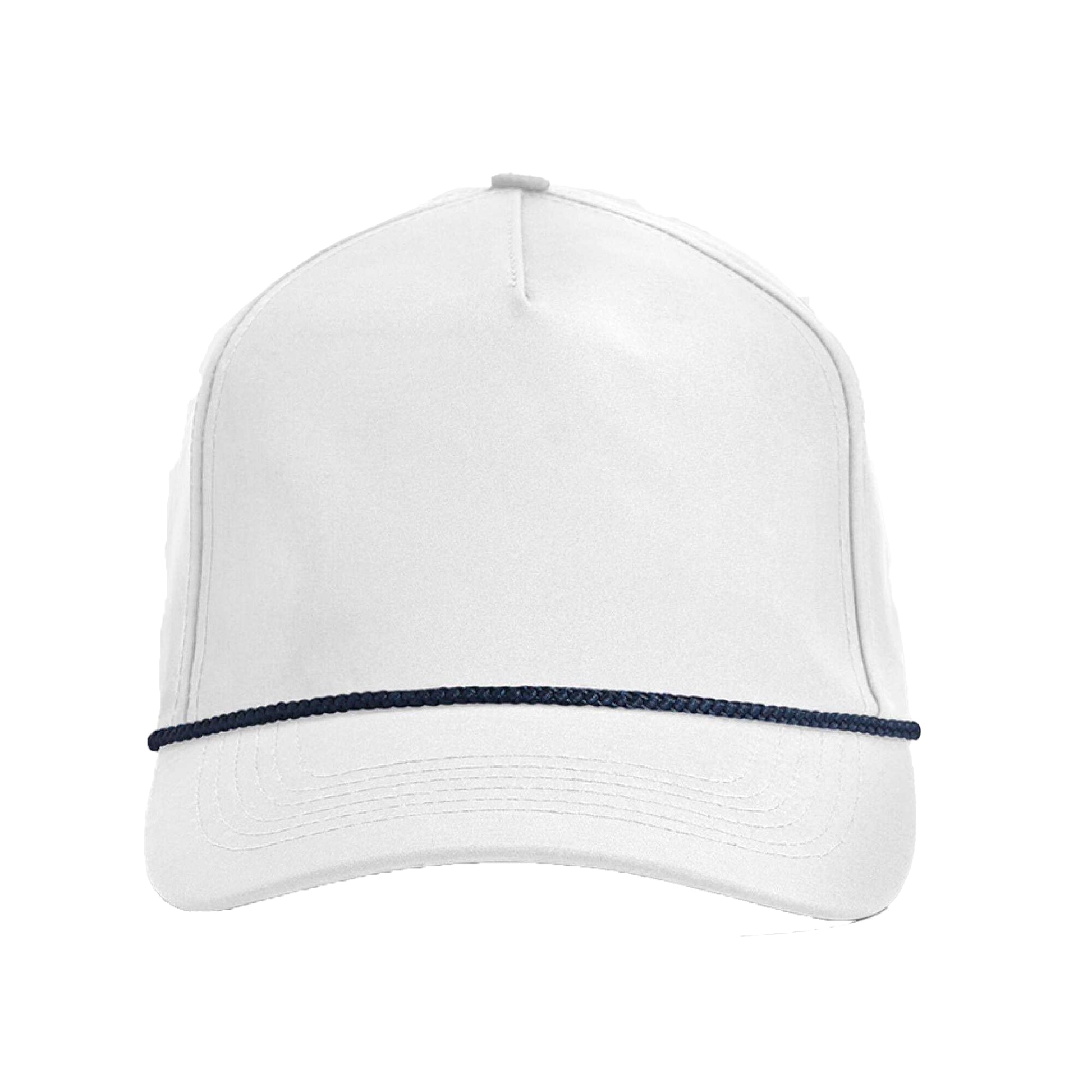 White-Navy - Side - Beechfield Unisex Adult Rope Detail Golf Cap