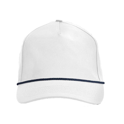 White-Navy - Side - Beechfield Unisex Adult Rope Detail Golf Cap